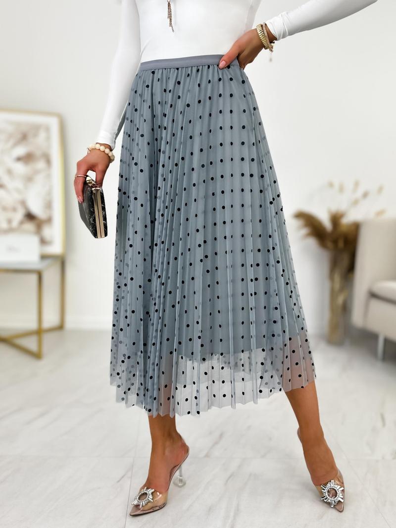 Szara spódnica tiulowa