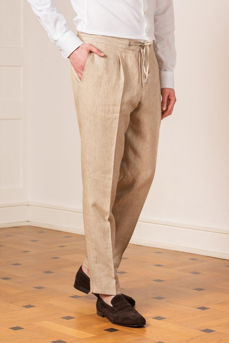 Lniane spodnie męskie