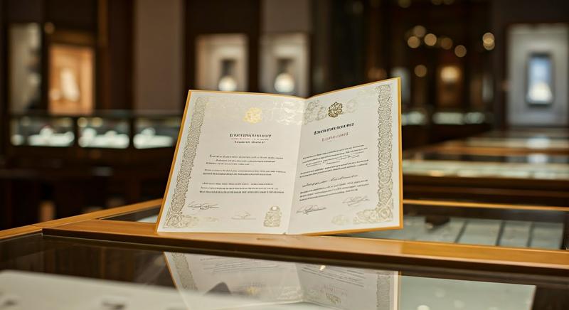 Sprzedaż pierścionka z certyfikatem